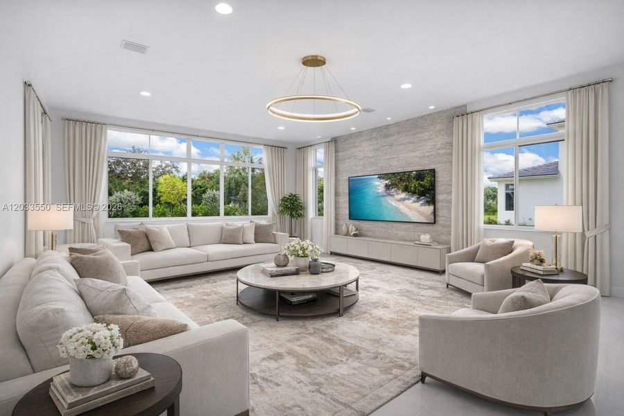 AI staging of Family Room AI staging of Family Room