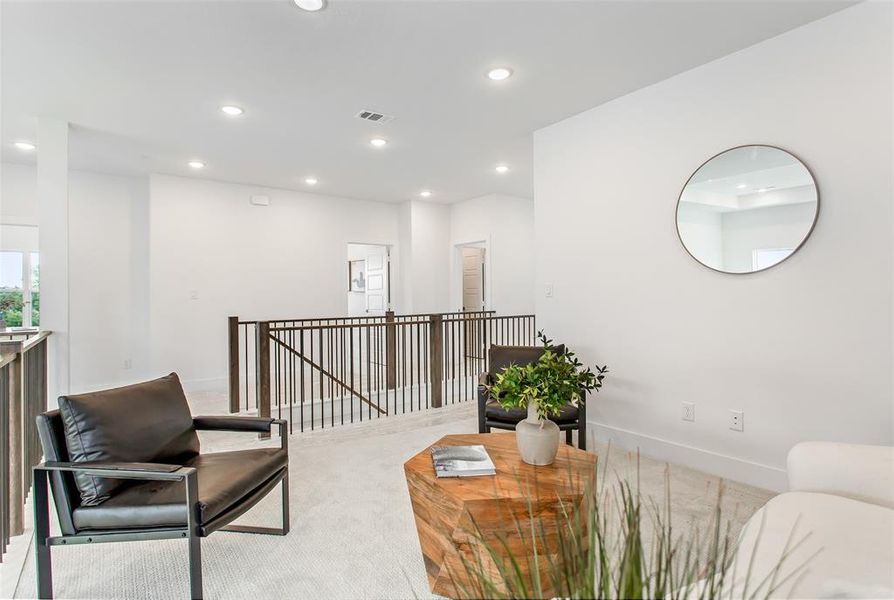 View of carpeted living room