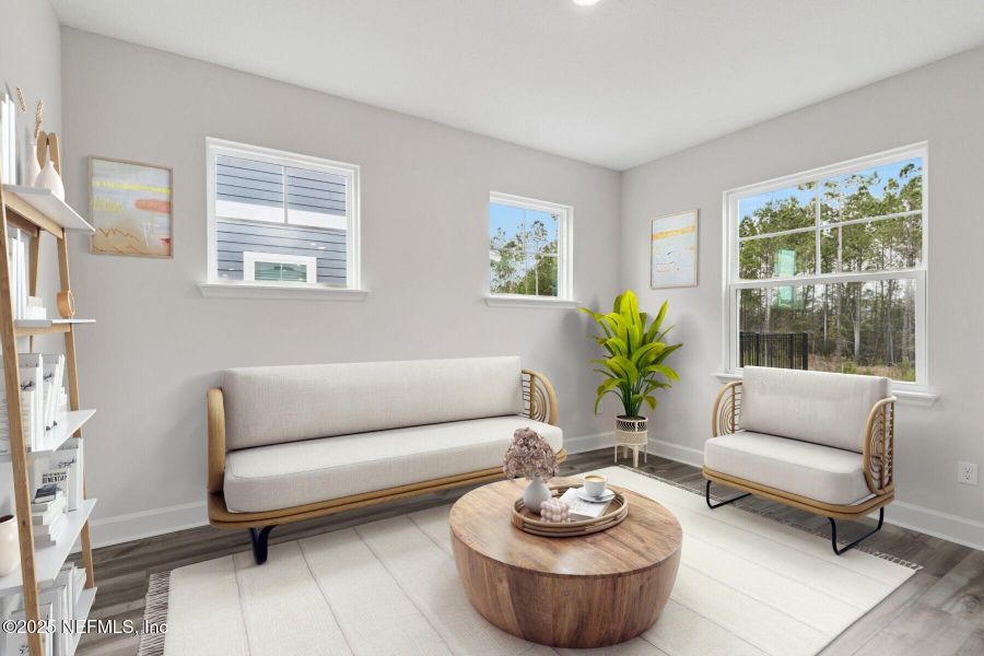 Furnished interior view inside a new home in Tributary 70', Yulee (Image 10).