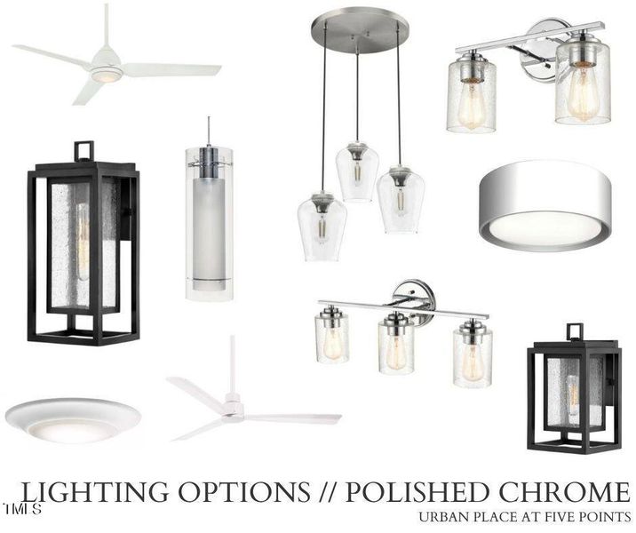 LIGHTING OPTIONS __ polished chrome