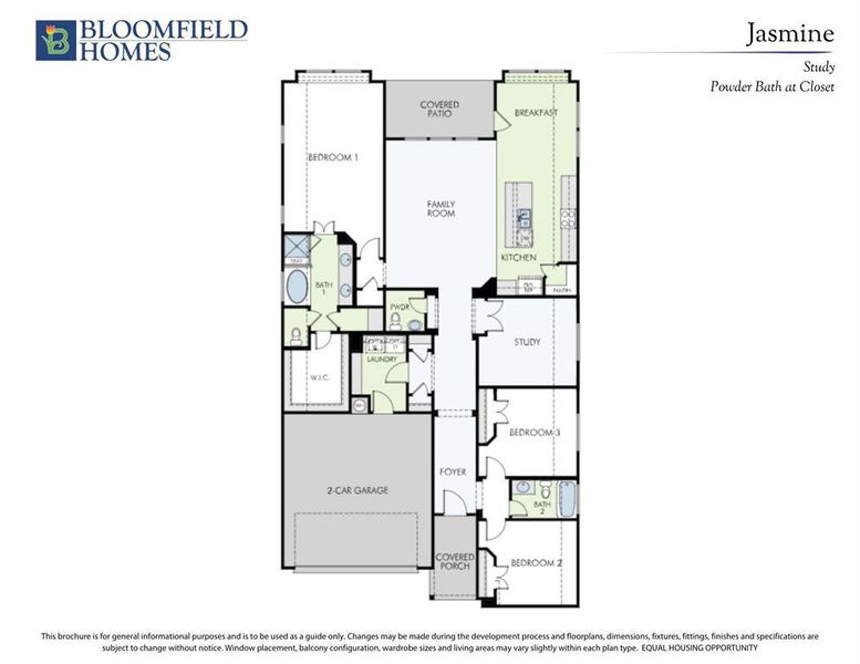 2D floor plan layout of this home in Union Park Classic 55, Little Elm, TX (Image 2).
