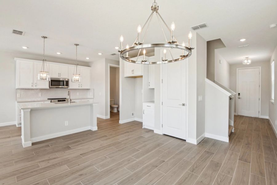 Dining space connects to the kitchen for optimal entertaining