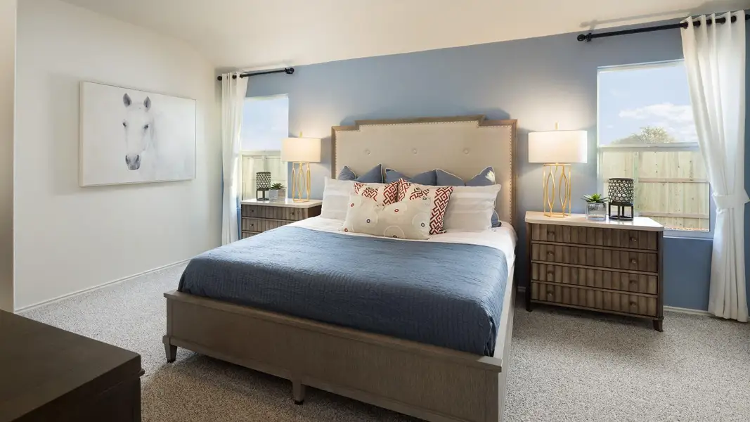 Furnished interior view inside a new home in Plum Creek North: Claremont Collection, Kyle (Image 11).