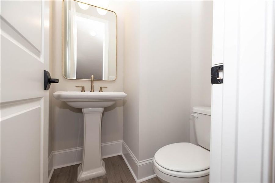 Powder bathroom located on Main  living  level.