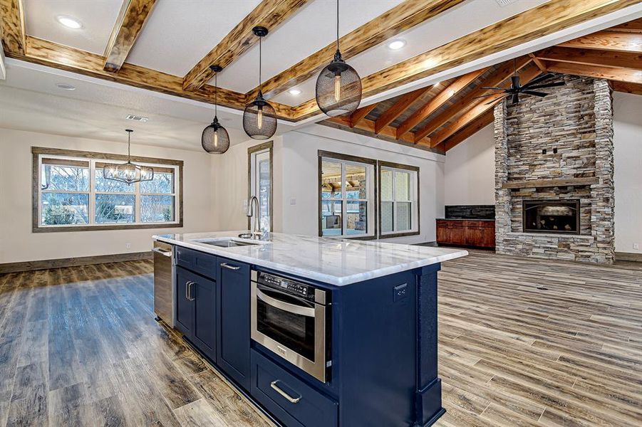 Open Kitchen, Dining, Living Open Kitchen, Dining, Living