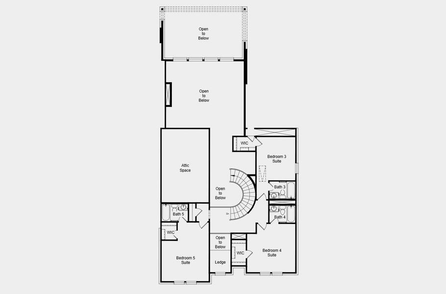2D floor plan layout for the Augusta by Taylor Morrison in The Ridge at Northlake 70s, Northlake, TX (Image 5).