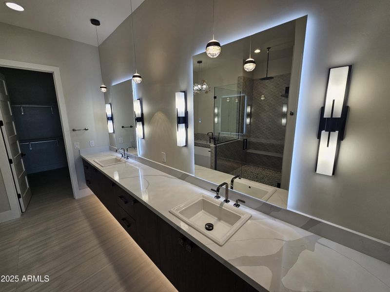 Custom Lighting Primary Bath