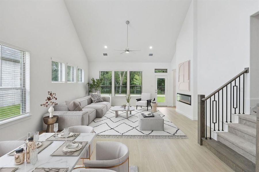 Living Room in the Monet II home plan by Trophy Signature Homes – REPRESENTATIVE PHOTO