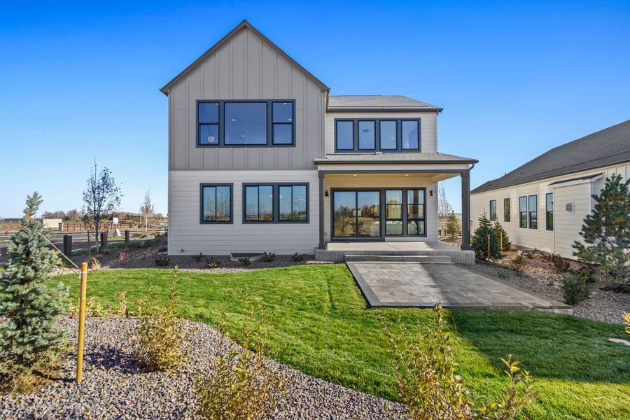 Representative exterior photo of a completed home built from the 4 by Trumark Homes in RainDance, Windsor, CO (Image 26).