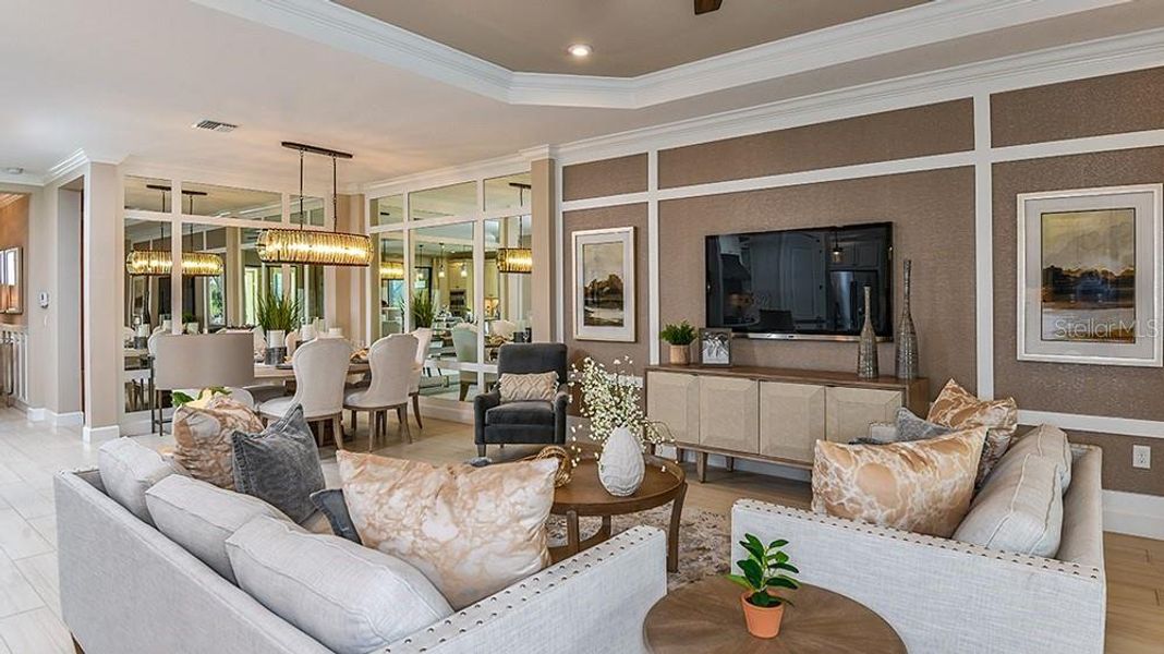 Furnished interior view inside a new home in Esplanade at Wiregrass Ranch, Wesley Chapel (Image 5).