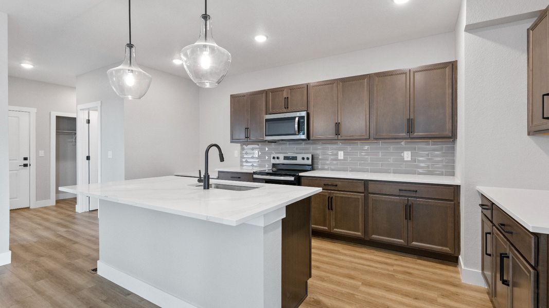 Furnished interior view inside a new home in Windler Single Family Homes, Aurora (Image 11). Furnished interior view inside a new home in Windler Single Family Homes, Aurora (Image 11).