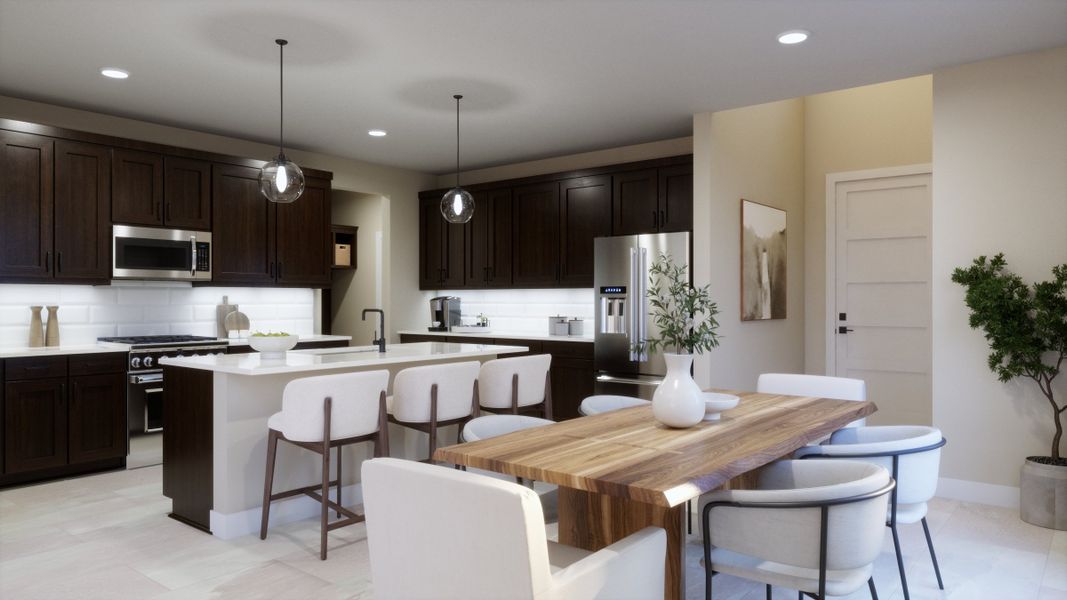 Representative furnished interior of a home built from the Ella Grace by Risewell Homes in Lariat, Liberty Hill (Image 6).