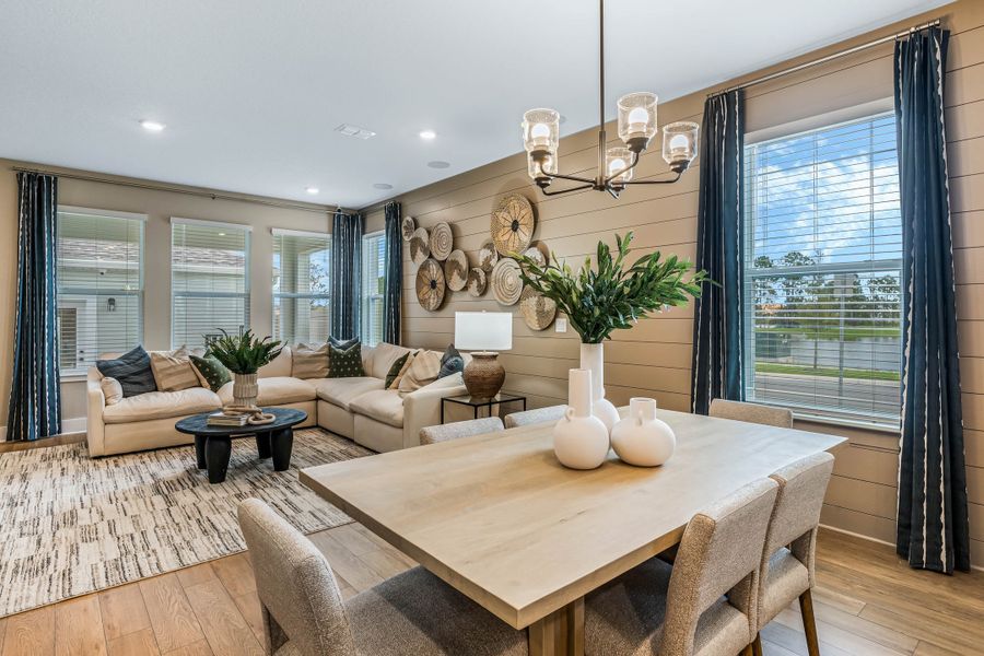 Furnished interior view inside a new home in Harvest at Ovation - Townhomes, Winter Garden (Image 10).