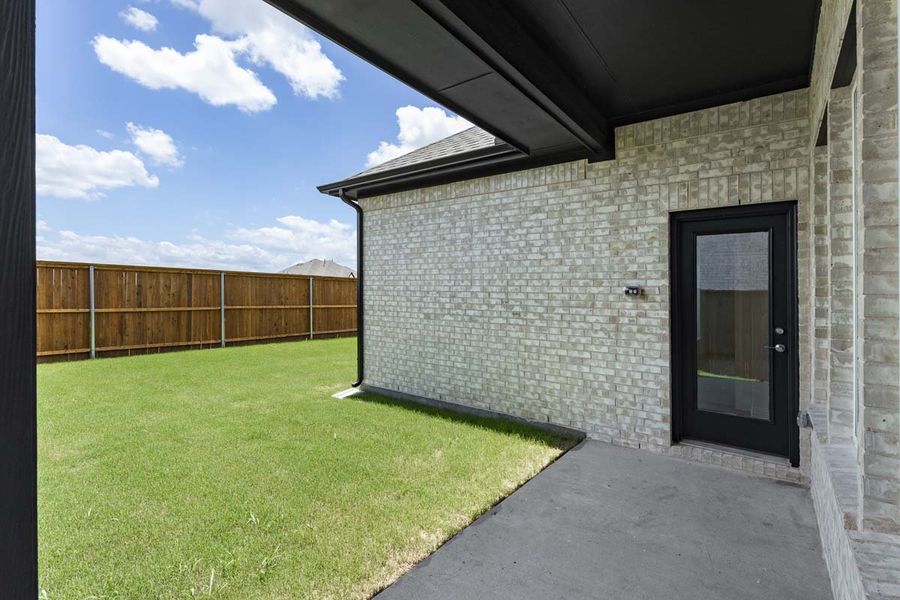 Exterior details and patio area of a home in Sutton Fields, Celina (Image 3). Exterior details and patio area of a home in Sutton Fields, Celina (Image 3).