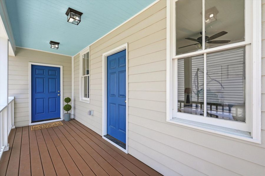 Exterior details and patio area of a home in , Charleston (Image 26).