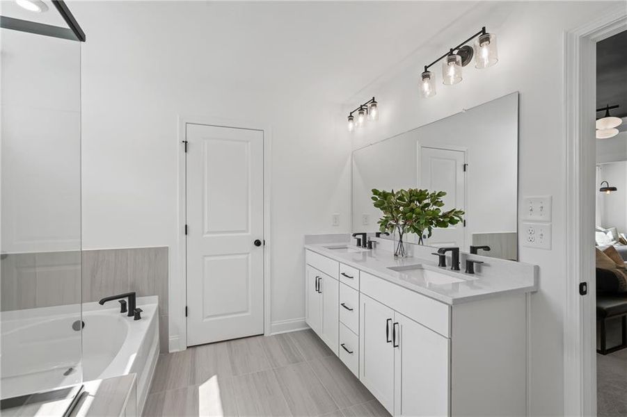 Furnished interior view inside a new home in Traditions of Braselton, Jefferson (Image 9).