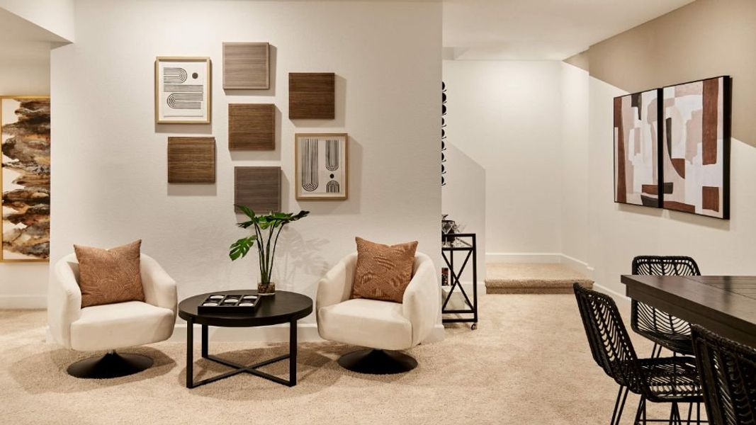 Furnished interior view inside a new home in The Aurora Highlands, Aurora (Image 22). Furnished interior view inside a new home in The Aurora Highlands, Aurora (Image 22).