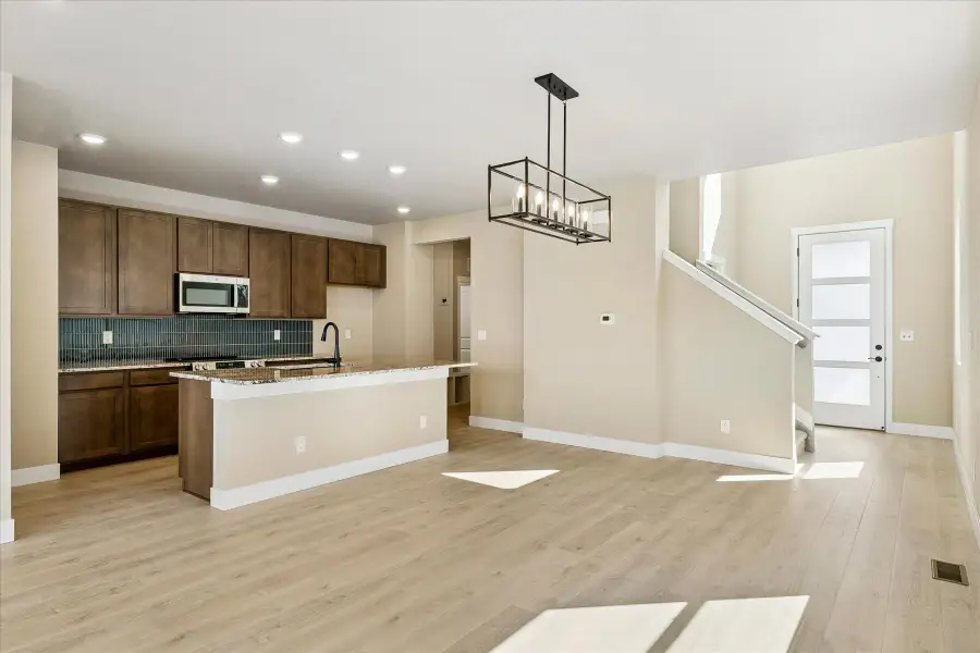 Furnished interior view inside a new home in The Trails at Aspen Ridge, Colorado Springs (Image 5). Furnished interior view inside a new home in The Trails at Aspen Ridge, Colorado Springs (Image 5).