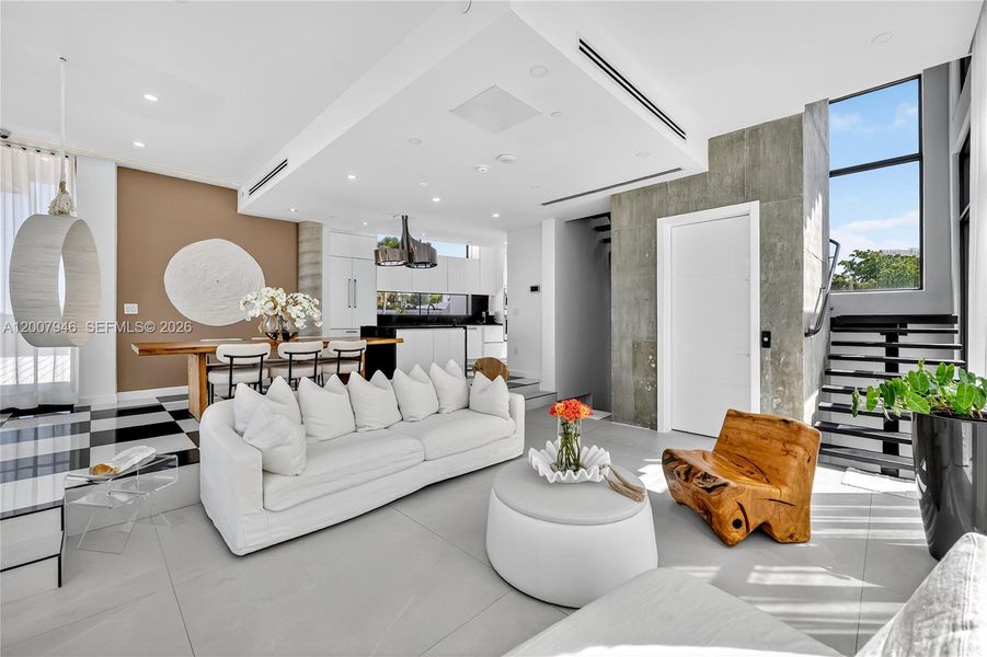 Furnished interior view inside a new home in , Miami Beach (Image 13).