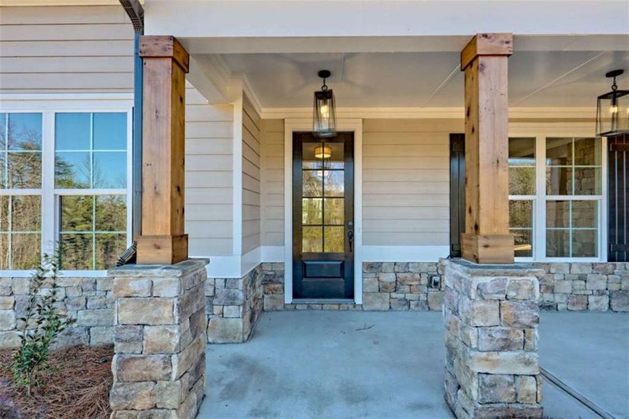 Exterior details and patio area of a home in , Clarkesville (Image 30).