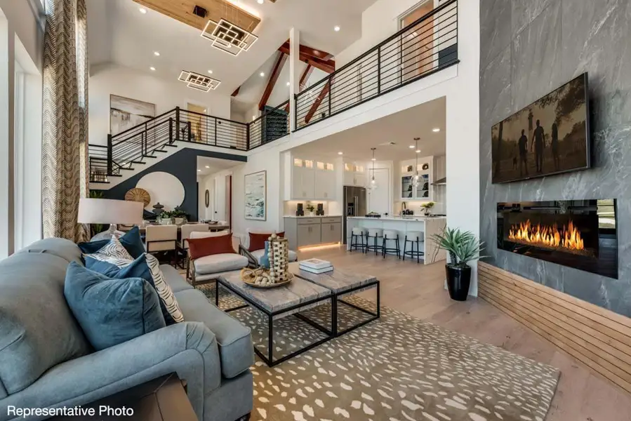 Furnished interior view inside a new home in Trails at Cottonwood Creek, Rowlett (Image 4).