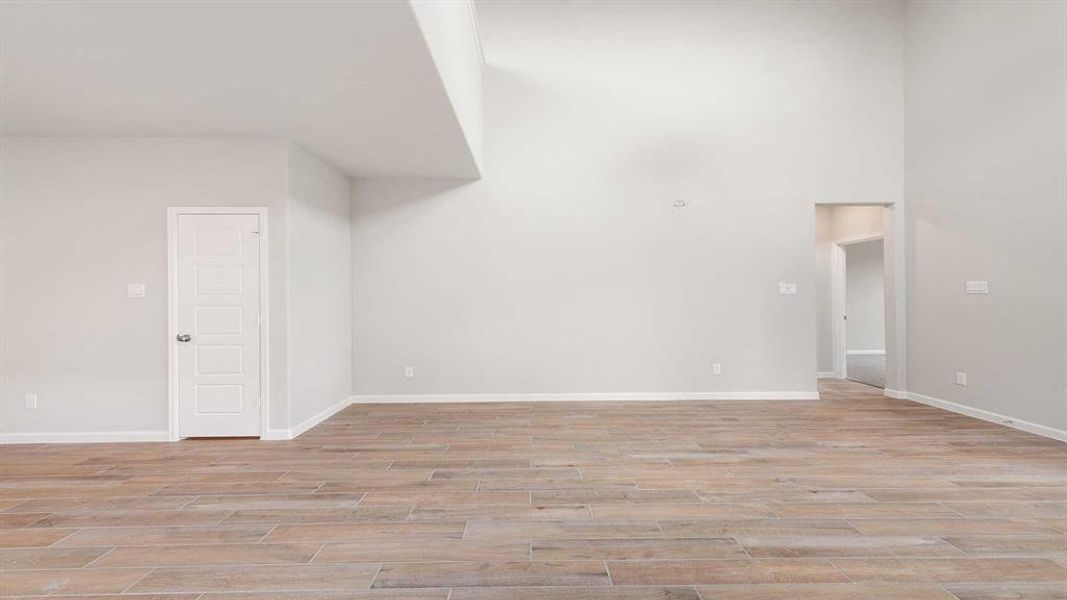 Spare room featuring light hardwood / wood-style flooring