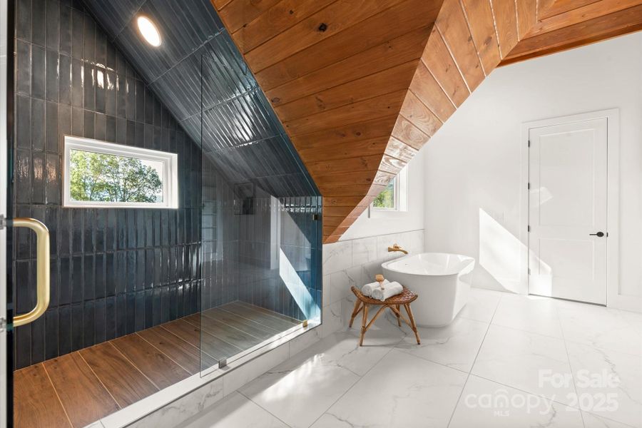 Furnished interior view inside a new home in , Cashiers (Image 17).