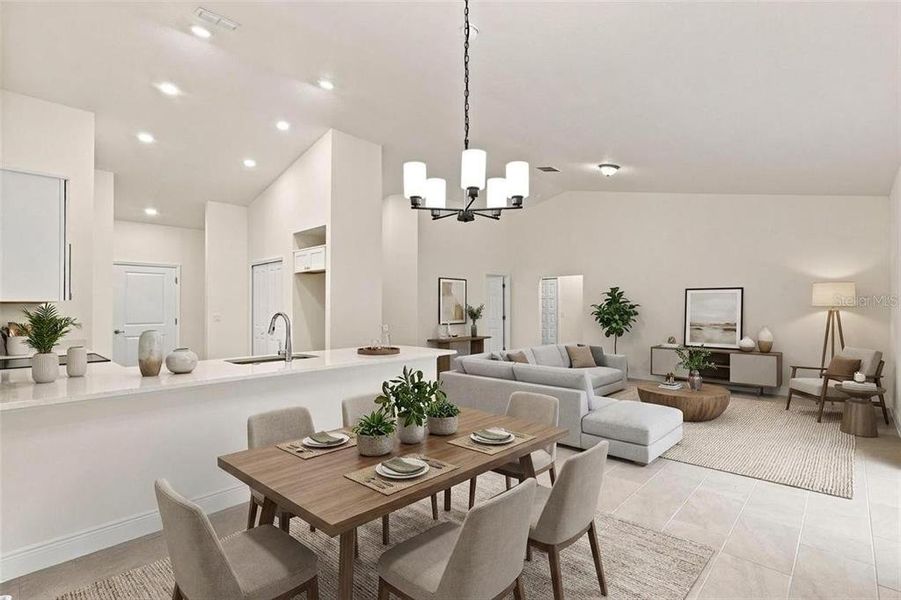 Furnished interior view inside a new home in , Yeehaw Junction (Image 10).