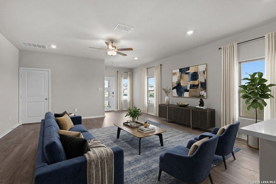 Furnished interior view inside a new home in The Parklands, Schertz (Image 9).