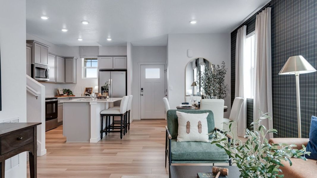 Furnished interior view inside a new home in Settlers Crossing, Commerce City (Image 8).
