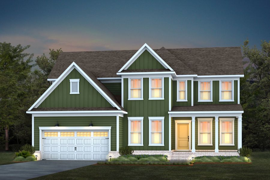Representative exterior photo of a completed home built from the Vanderbilt by Pulte Homes in Everbrook, Angier, NC (Image 19).