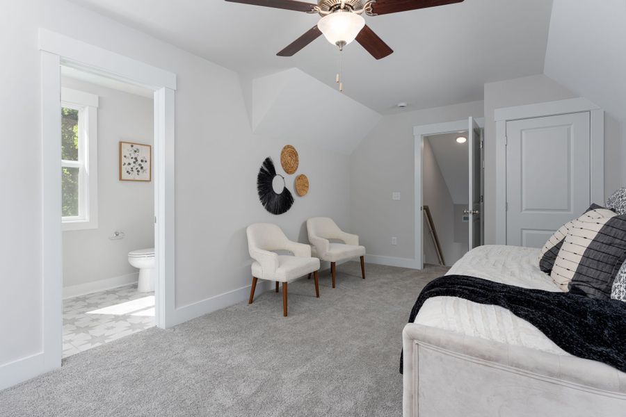 Furnished interior view inside a new home in The Bluffs at Lake Waccamaw, Lake Waccamaw (Image 32).