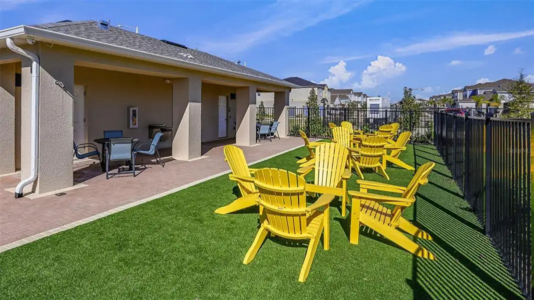 Exterior details and patio area of a home in Lawson Dunes, Haines City (Image 2).
