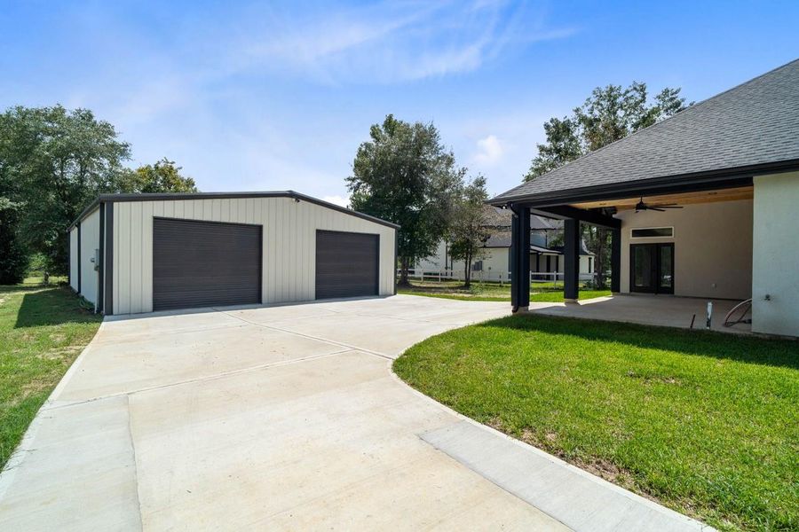 Front exterior of a new home in , Cleveland, TX, highlighting curb appeal (Image 2). Front exterior of a new home in , Cleveland, TX, highlighting curb appeal (Image 2).