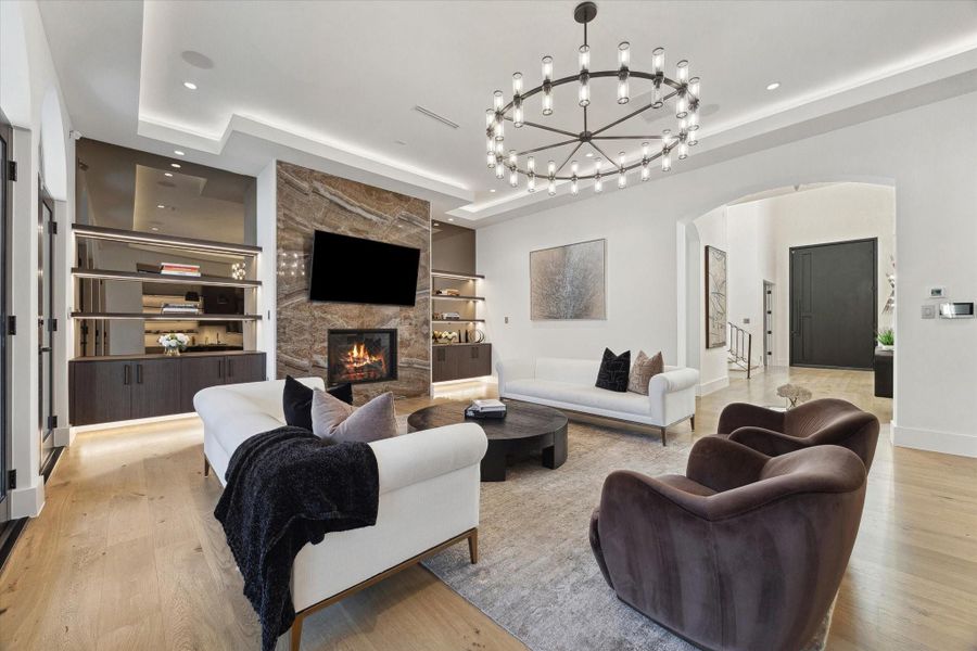 Royal living room with effortless elegance and sophisticate touches at every corner