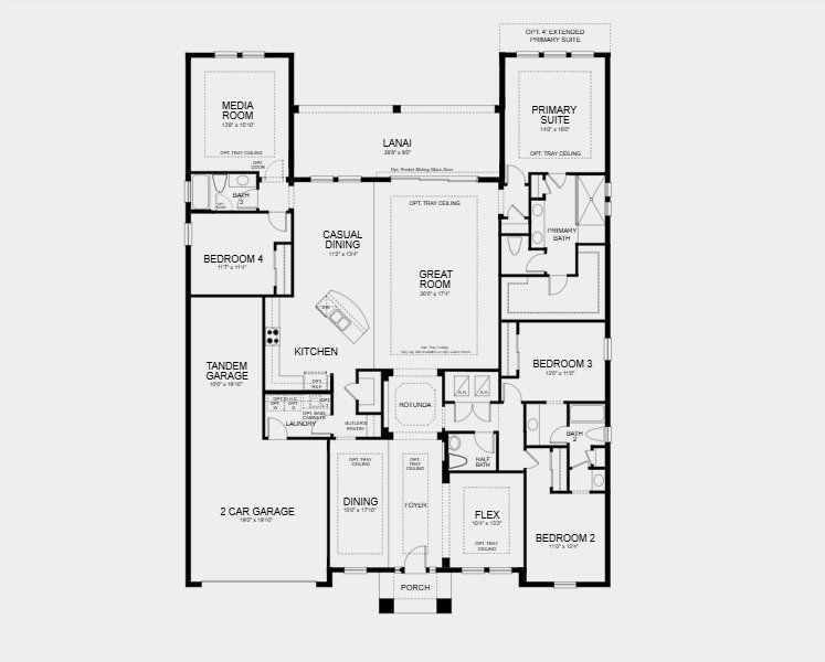 2D floor plan layout for the Armona by Taylor Morrison in Headwaters at Lofton Creek, Yulee, FL (Image 5).