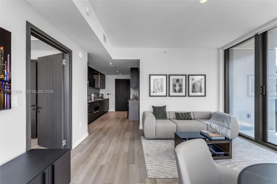 Furnished interior view inside a new home in , Miami (Image 15).