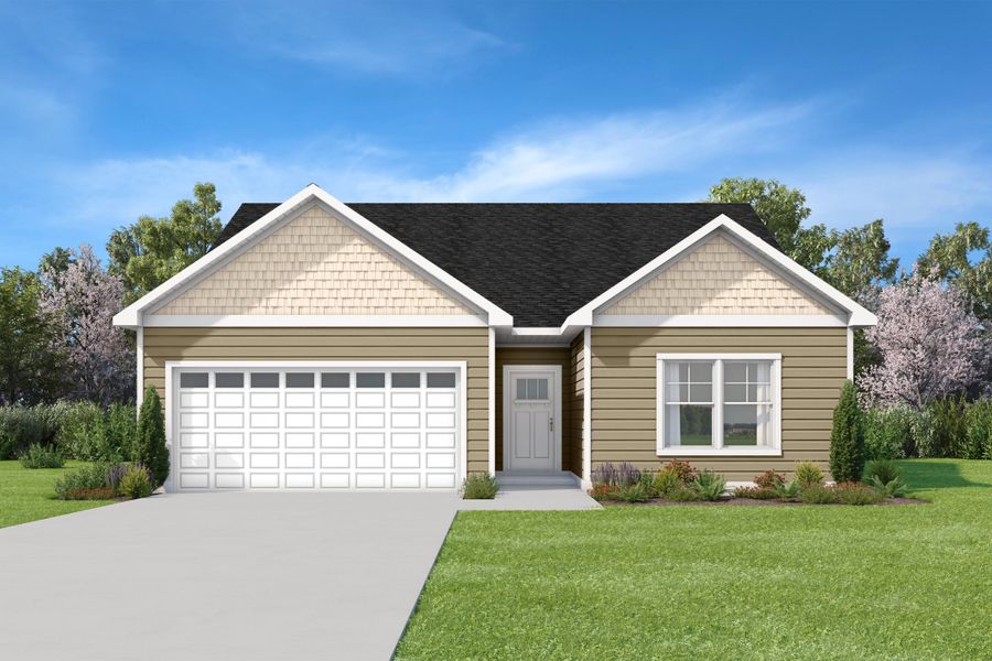 Representative exterior photo of a completed home built from the Hayes by Foundation Home Builders LLC in Northwyck Drive, Pikeville, NC (Image 1).