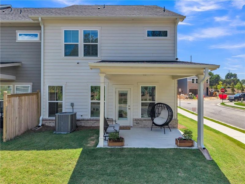 Exterior details and patio area of a home in , Powder Springs (Image 3). Exterior details and patio area of a home in , Powder Springs (Image 3).