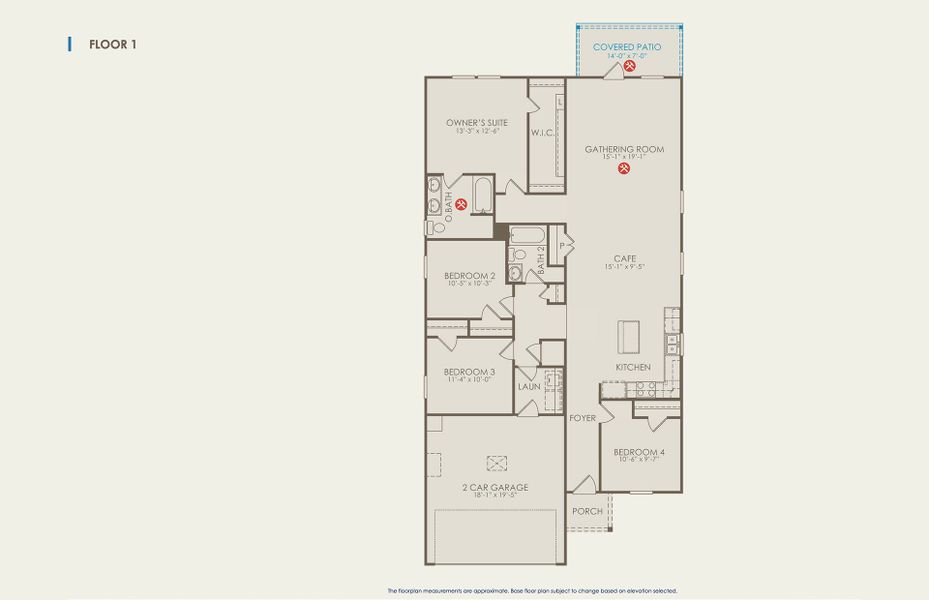 Hewitt Floor Plan, Quick Move-In Home, Floor 1 Hewitt Floor Plan, Quick Move-In Home, Floor 1