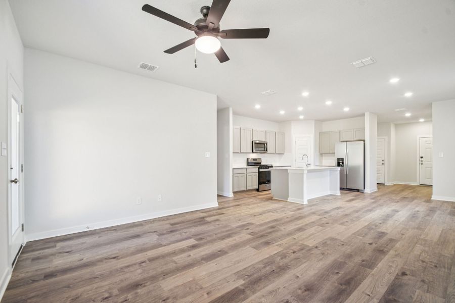 A large empty kitchen.