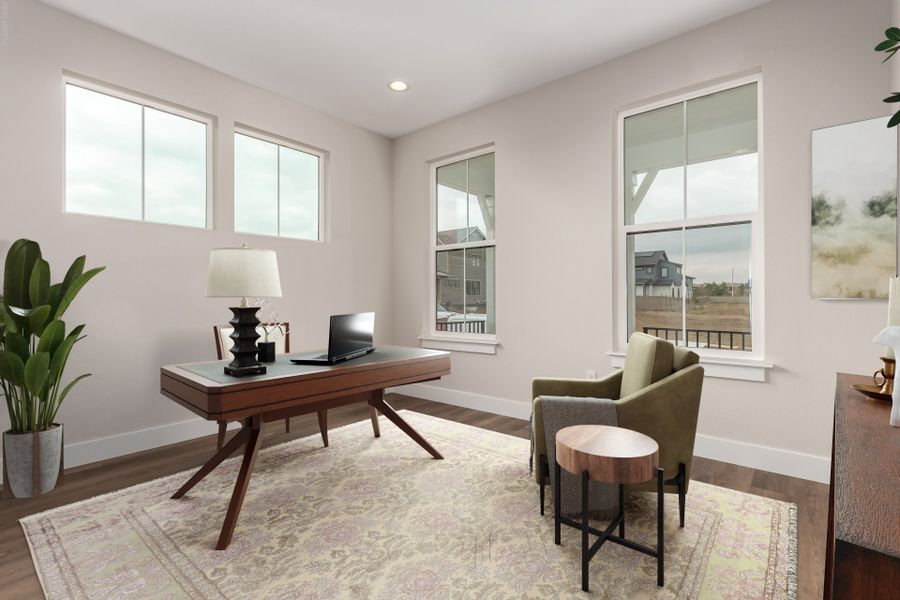 Furnished interior view inside a new home in West Grange, Longmont (Image 14).