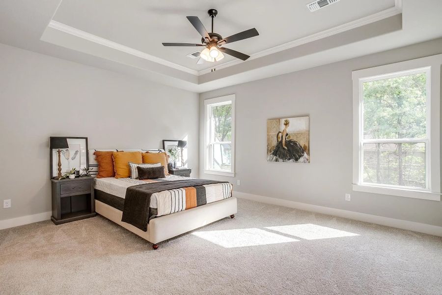 Representative furnished interior of a home built from the The Blaire by Elmwood Custom Homes in Matthews Farm, Venus (Image 18).