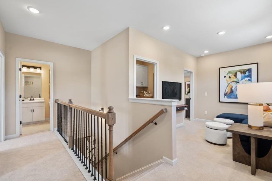 Furnished interior view inside a new home in Franklin Manor, Lawrenceville (Image 12). Furnished interior view inside a new home in Franklin Manor, Lawrenceville (Image 12).