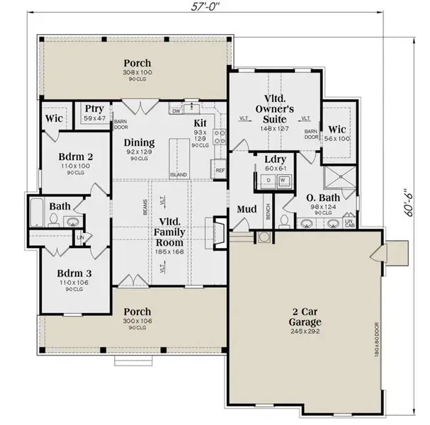2D floor plan layout of this home in Echo Grove, Poolville, TX (Image 5).