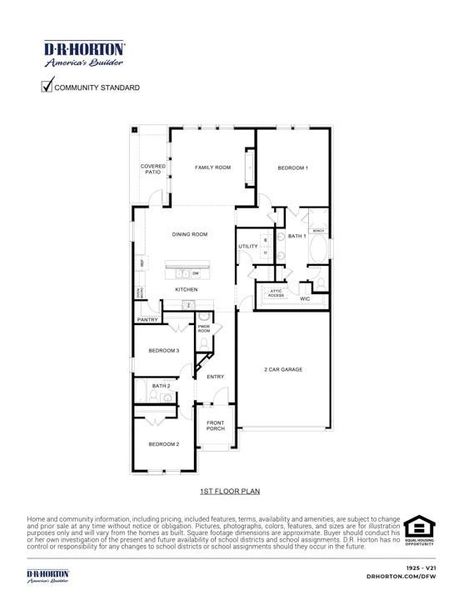2D floor plan layout of this home in Clearview Ranch, Royse City, TX (Image 5).