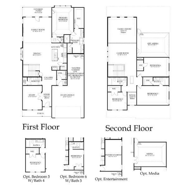 2D floor plan layout for the 4205 by Risland Homes in Wildflower Ranch, Justin, TX (Image 3). 2D floor plan layout for the 4205 by Risland Homes in Wildflower Ranch, Justin, TX (Image 3).