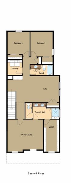 2D floor plan layout for the Danner by View Homes in The Trails at Aspen Ridge – Altitude Collection, Colorado Springs, CO (Image 30).