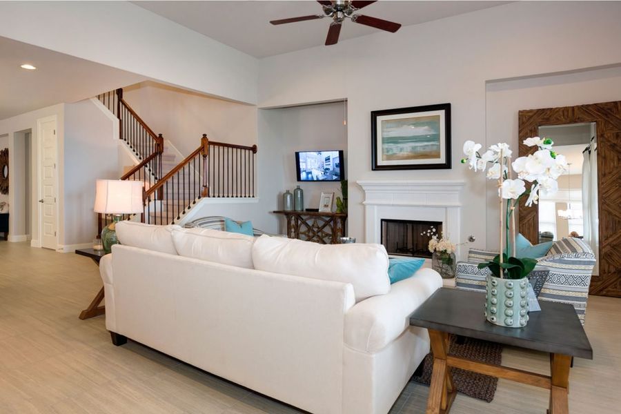 Representative furnished interior of a home built from the Oaks 2985 by Brohn Homes in Oaks at San Gabriel, Georgetown (Image 5).