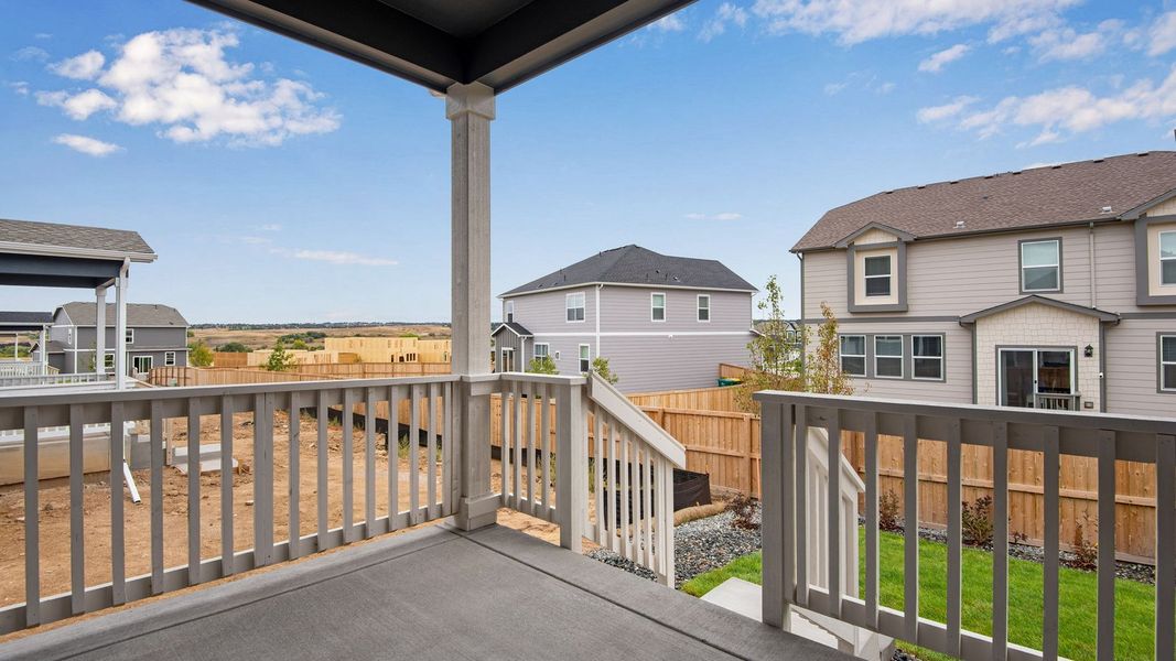 Exterior details and patio area of a home in Trails at Crowfoot, Parker (Image 15). Exterior details and patio area of a home in Trails at Crowfoot, Parker (Image 15).